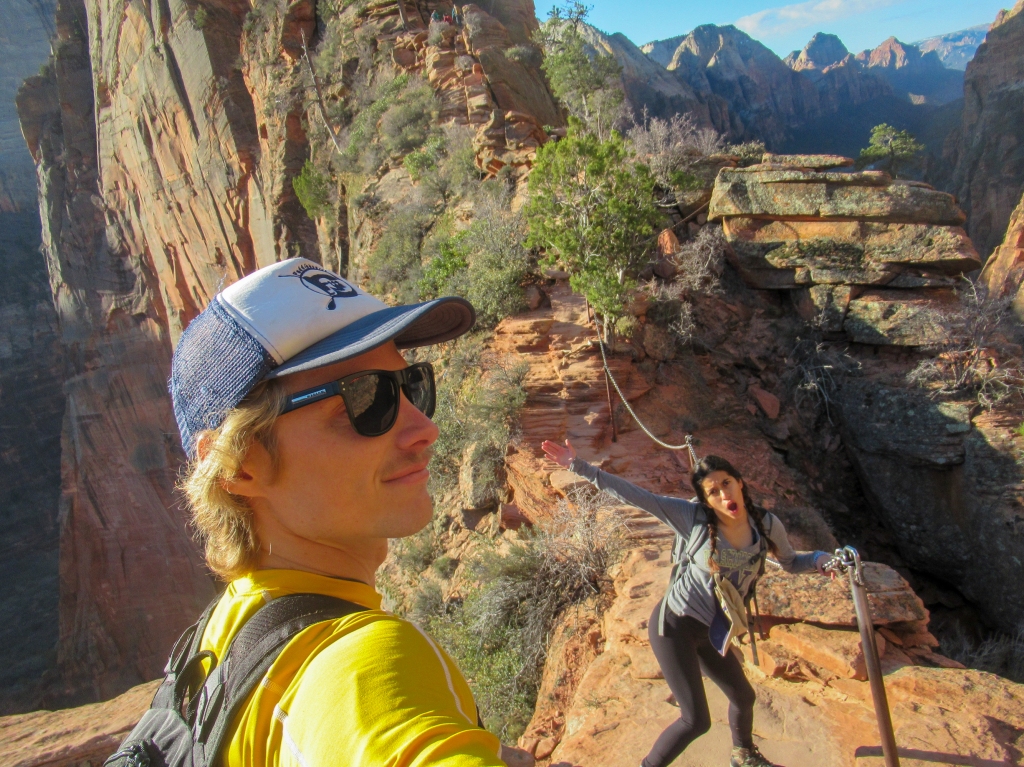 Starting the trail to Angels Landing in Zion.