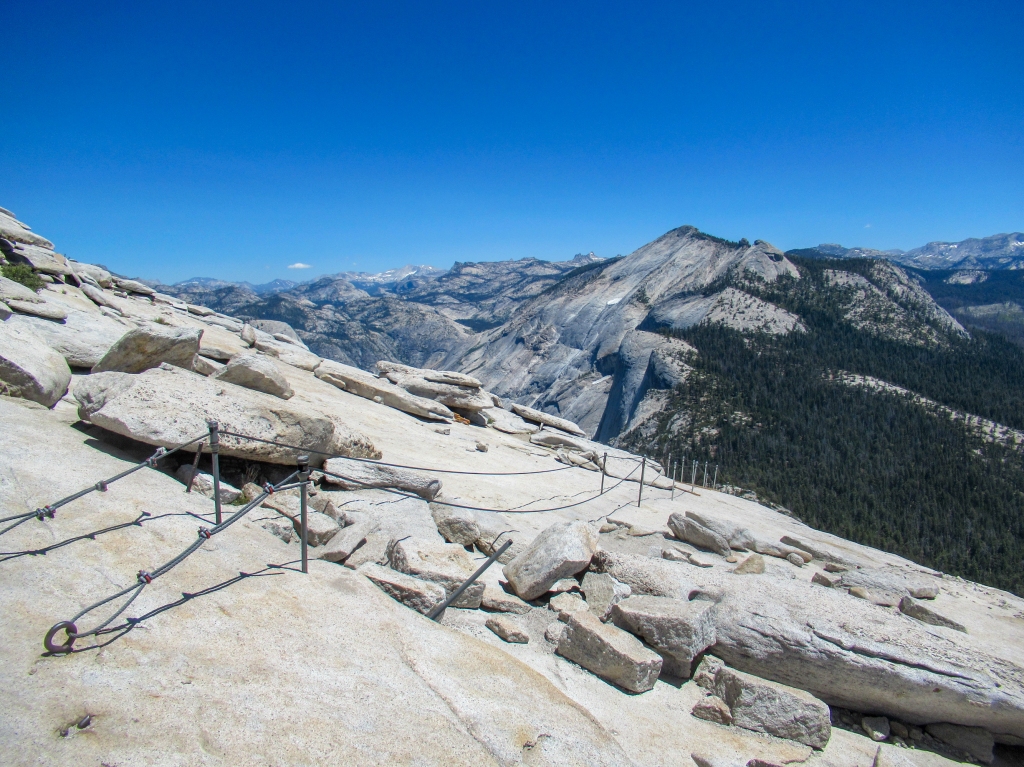 The infamous cables that allow access to the top of Half Dome.
