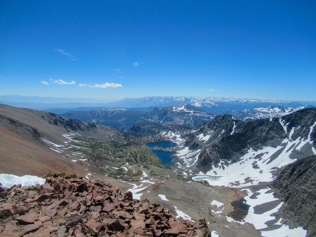 Views of Algers Lake and June Lake from Koip Peak.