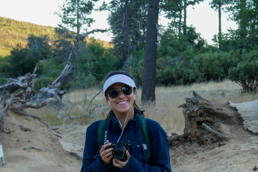 Madison Snively takes a photo in the Cuyamaca Mountains.